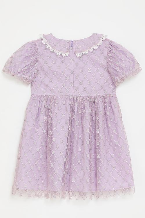 Peter pan collar dress - lilac