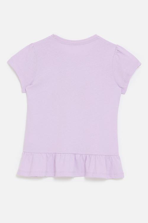 Frilled hem tee - lilac