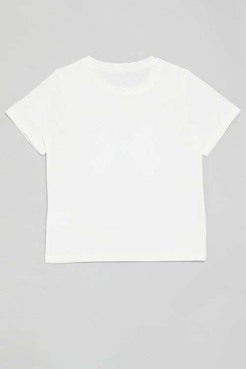 Tee - white/leopard print bow
