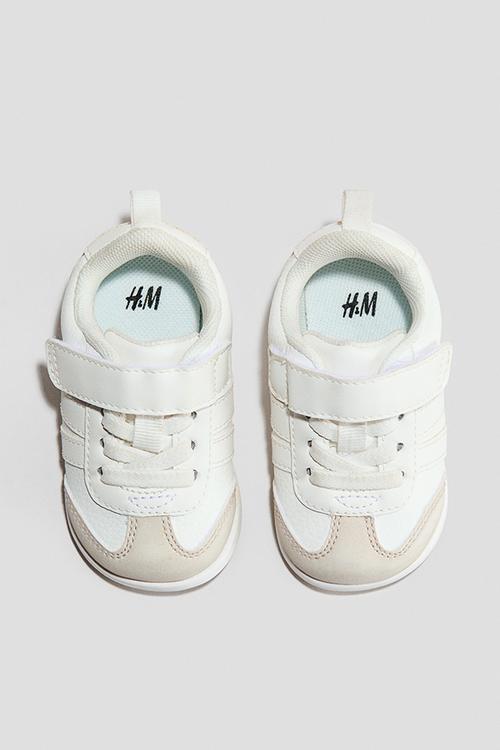 Trainers - white & beige