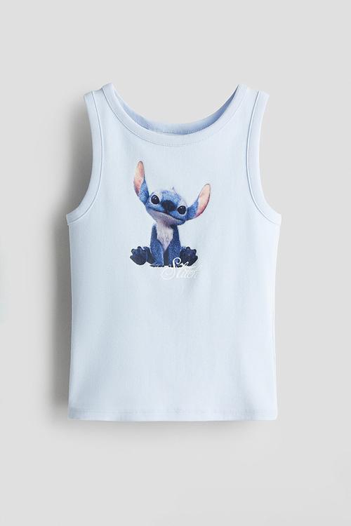 Printed vest top - light blue lilo & stitch
