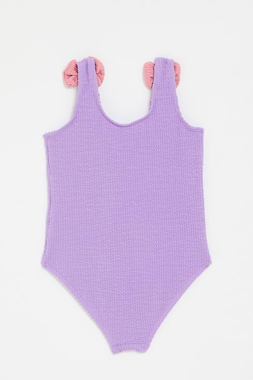 One piece bikini - purple/pink bows