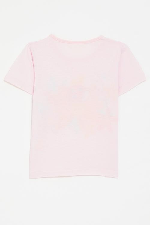 Ladybug and flowers graphic tee - light pink