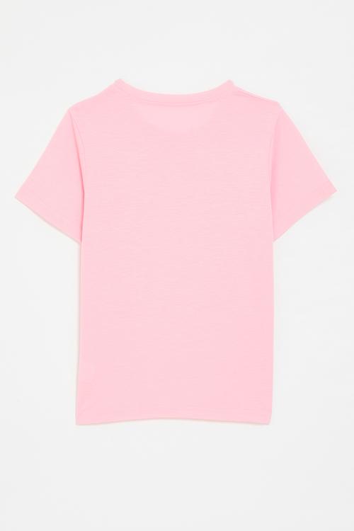 Tee - pink/leopard print heart