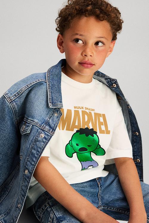 Oversized printed t-shirt - white marvel comics 
