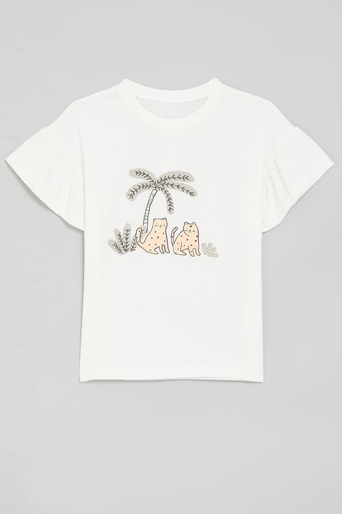 Illustrated graphic tee - white