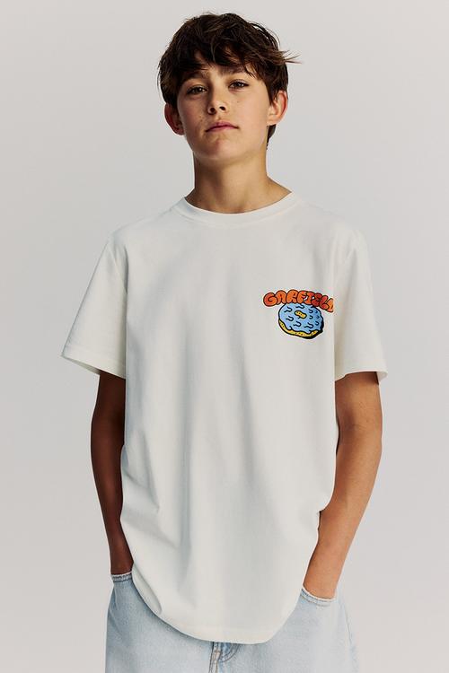 Print-motif cotton T-shirt - white garfield