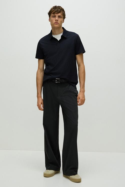 Coolmax® slim fit polo shirt - navy blue
