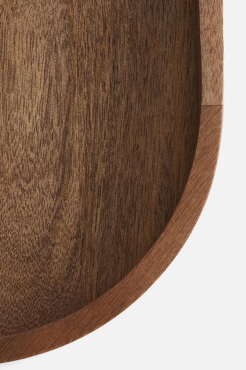 Oval mango wood tray - brown