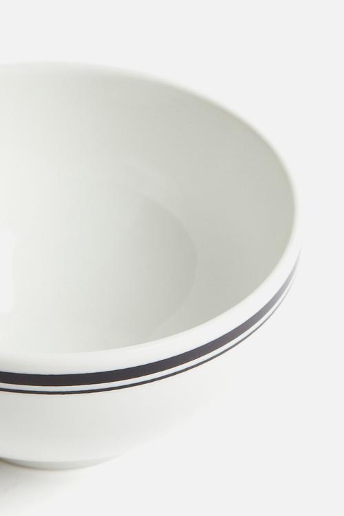 Small porcelain bowl - white/black