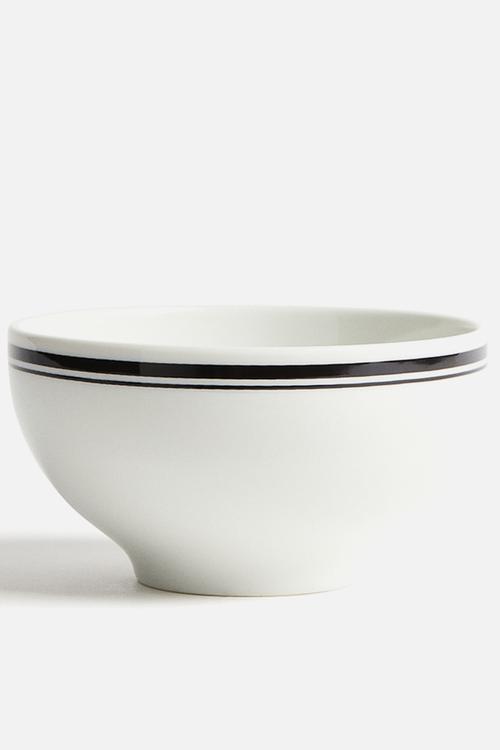 Small porcelain bowl - white/black