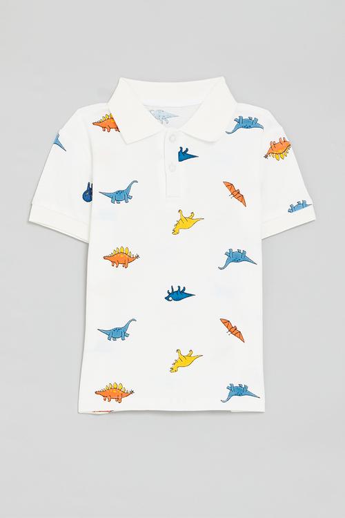Dino aop golfer - white