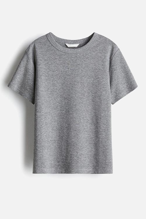 Cotton T-shirt - grey marl