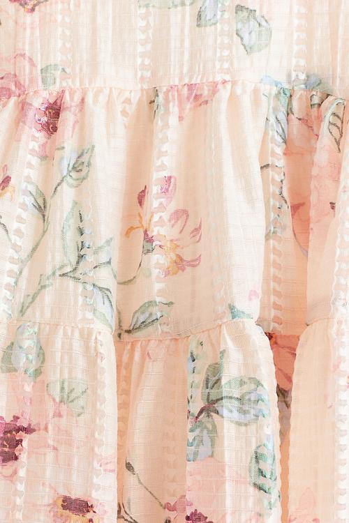 A-line dress -  powder pink/floral