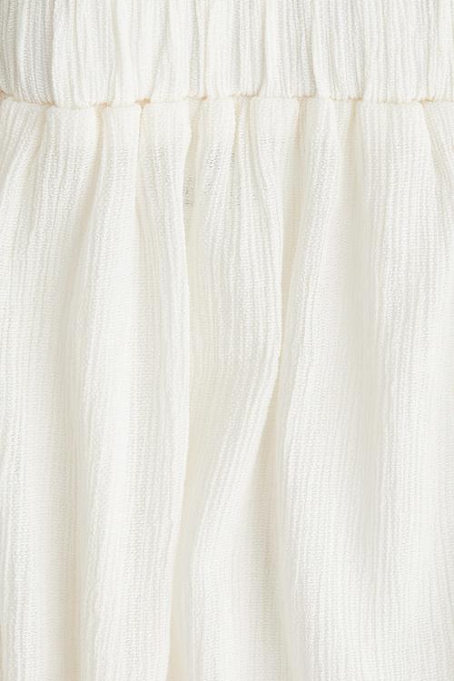 Crinkled chiffon top - white
