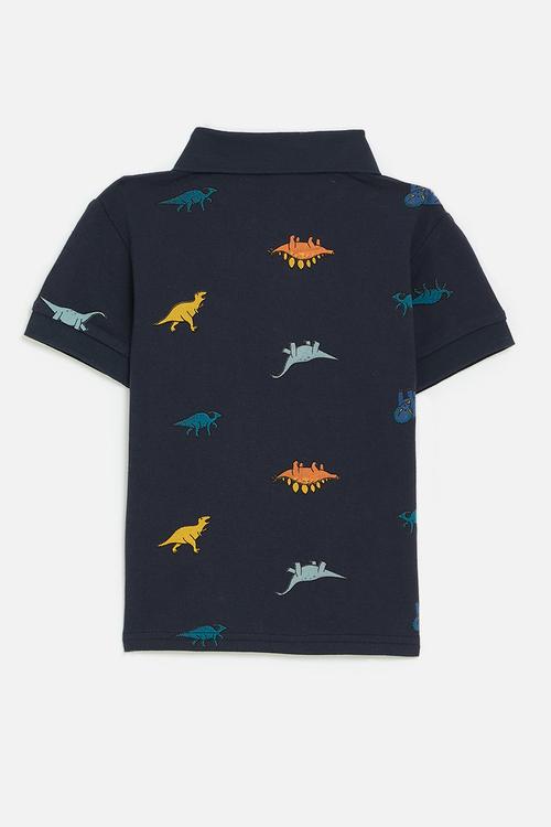 Dino aop golfer - navy