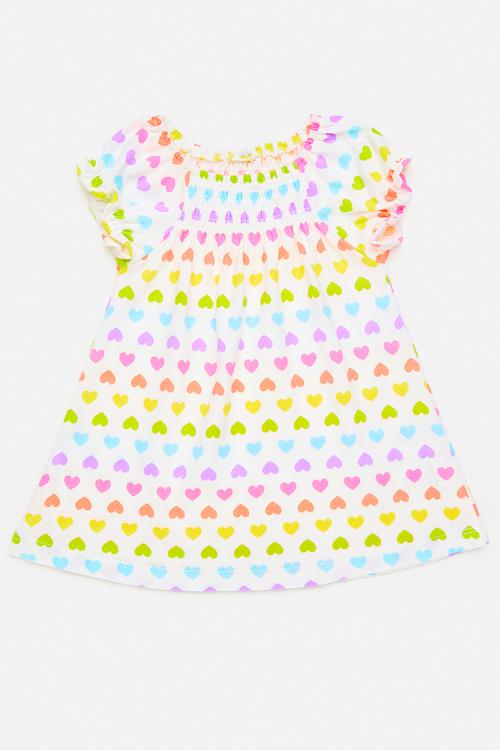 Casual dress - white/heart aop/multicolour