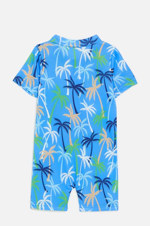 Baby swimsuit - blue/tropical