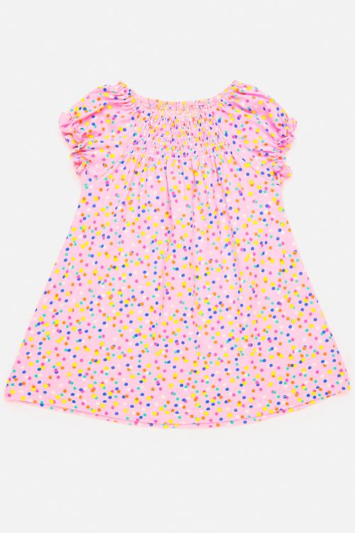 Casual dress - pink/micro dot multi
