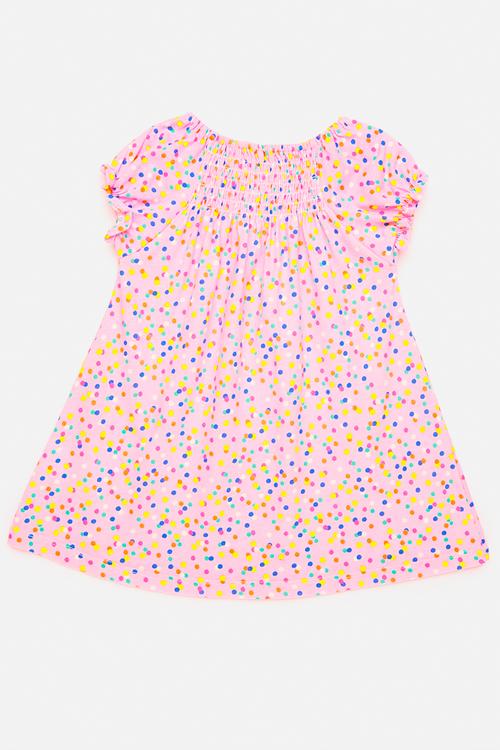 Casual dress - pink/micro dot multi