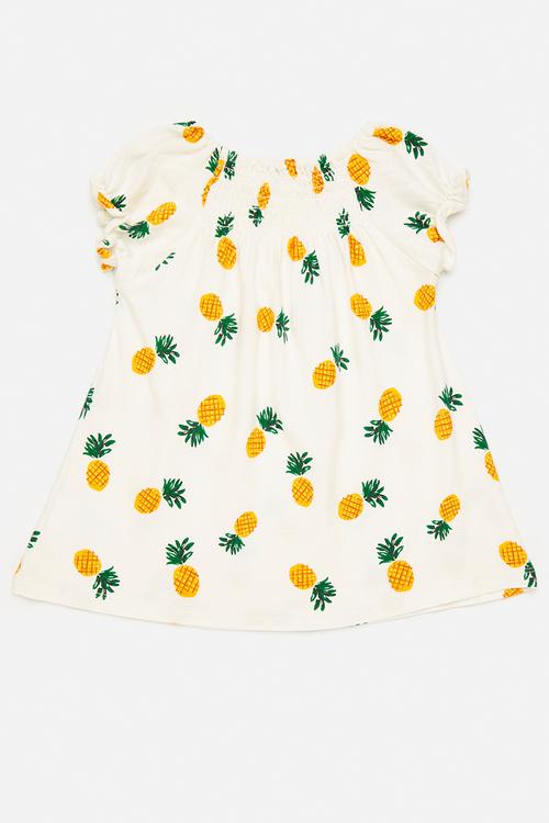 Casual dress - cream/pineapple aop