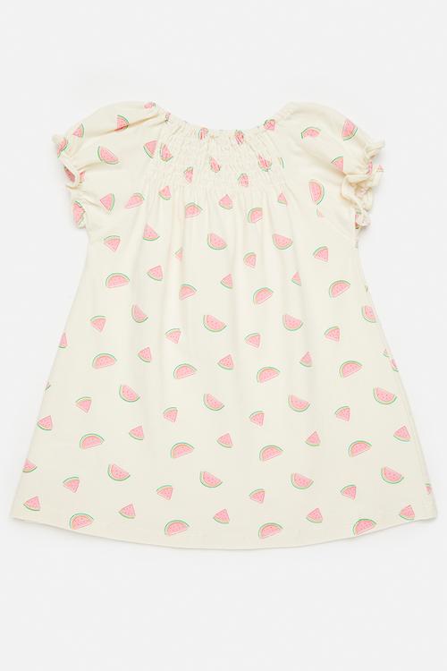 Casual dress - off white/watermelon aop