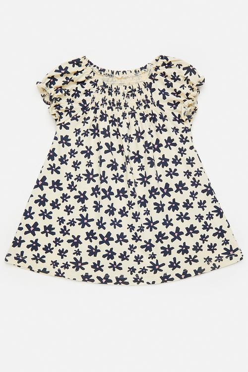 Casual dress - cream/floral aop/black
