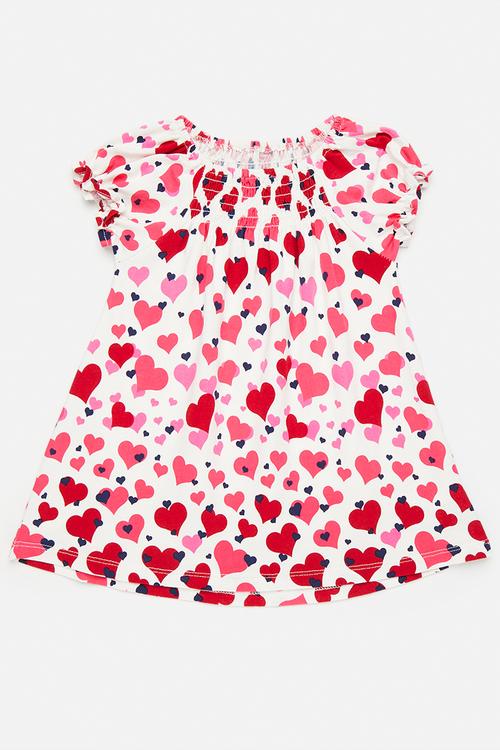 Casual dress - white/heart multi/pink/red