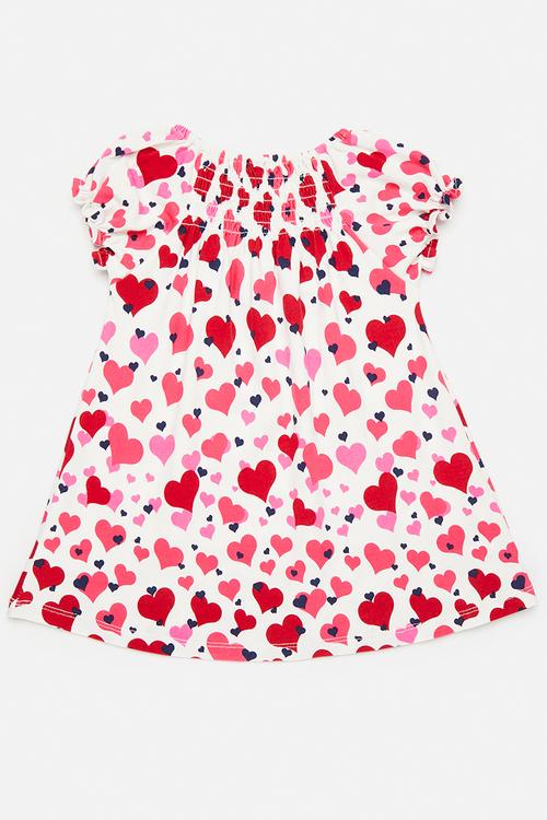 Casual dress - white/heart multi/pink/red