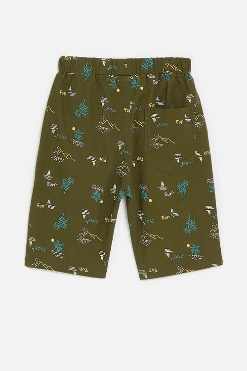 Printed shorts - green