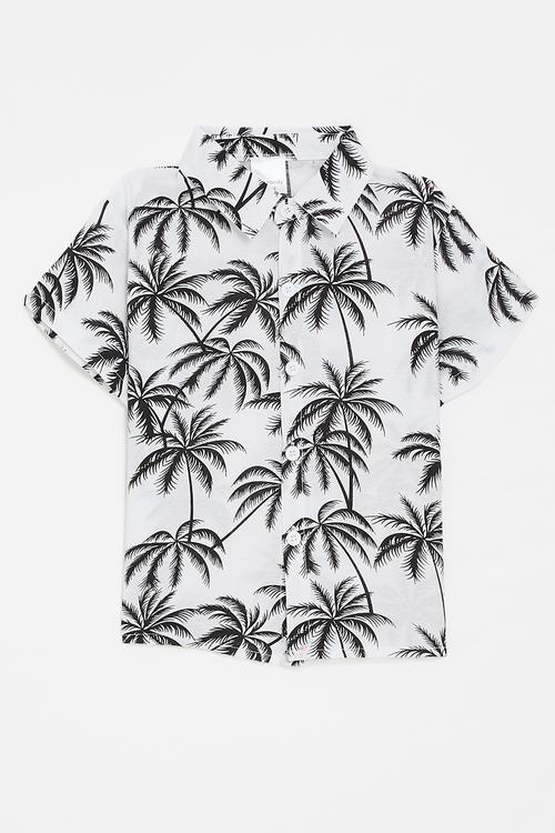 Resort shirt - white/black