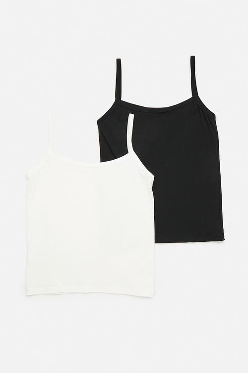 2 pack camisole tops - black/white