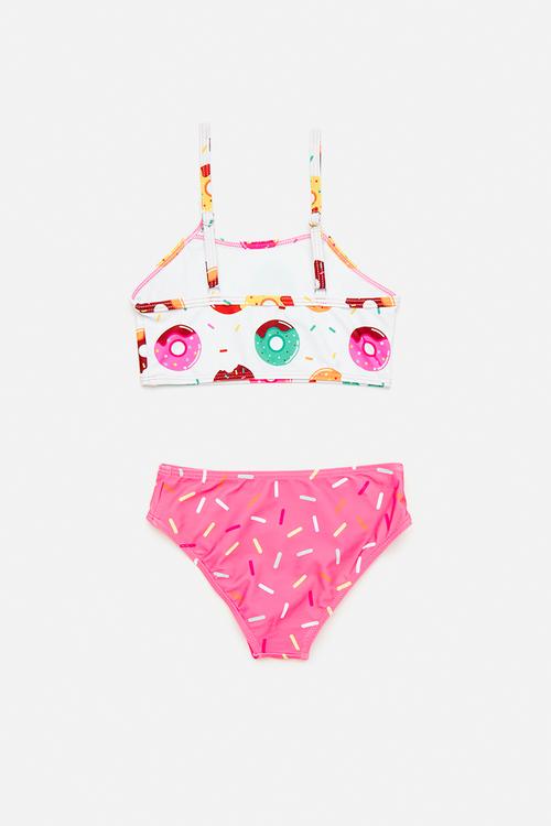 2 Piece bikini set - white/pink/donuts
