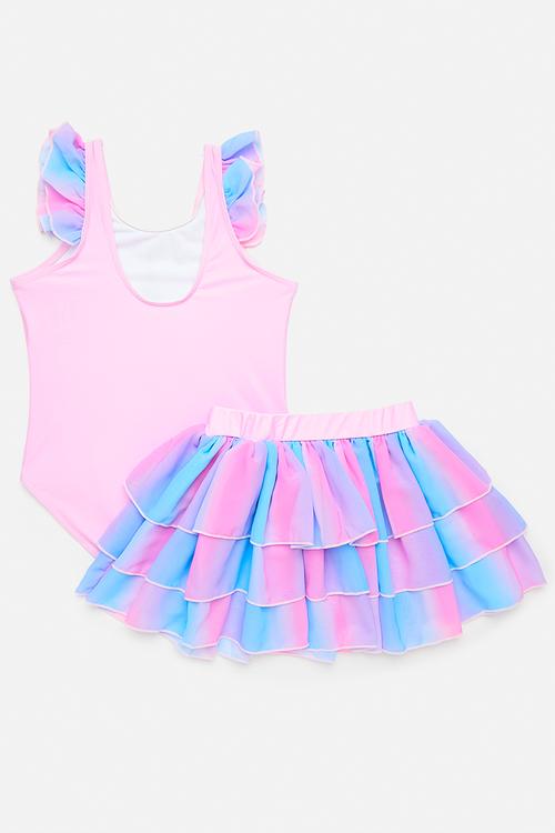Unicorn bikini & skirt - pink/purple/blue