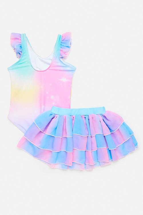Bikini & skirt set - rainbow