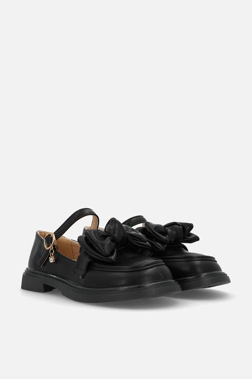 Mary jane loafer with bow - black