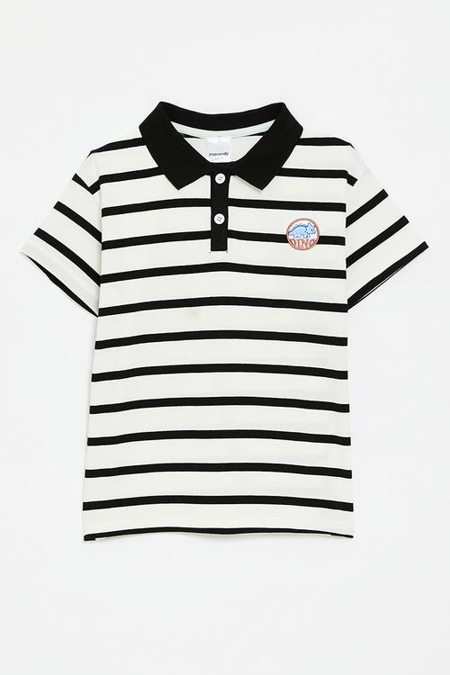 Stripe golfer - white