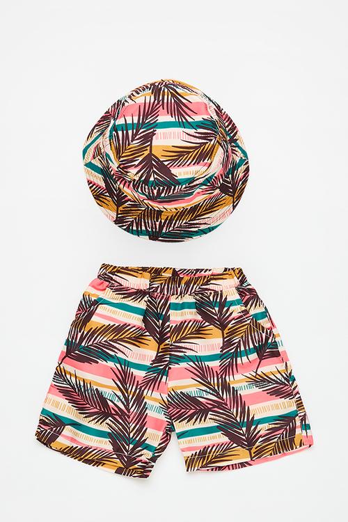 Boardshort & bucket hat - multi