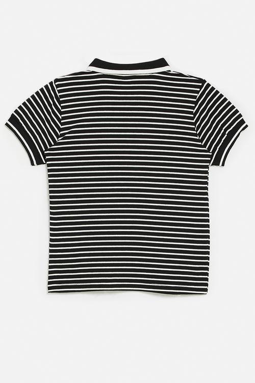 Striper golfer - black/white