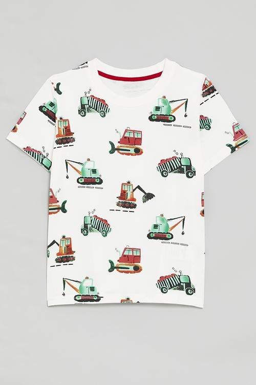 Printed tee - white