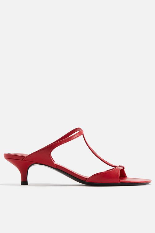 Heeled sandals - red