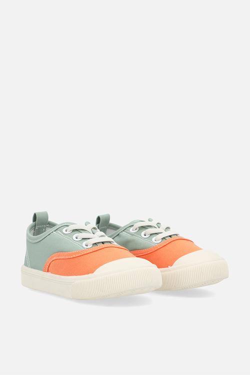 Colour block lace up sneakers - multi