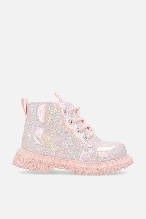 Lace up boot - pink