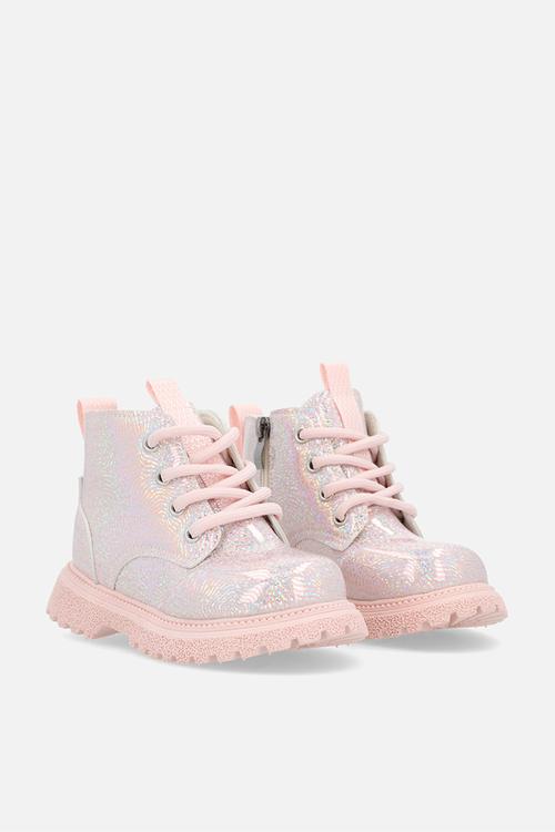 Lace up boot - pink