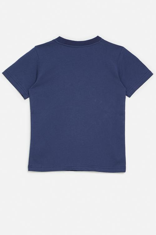 Slogan and graphic tee - navy/lets do some work