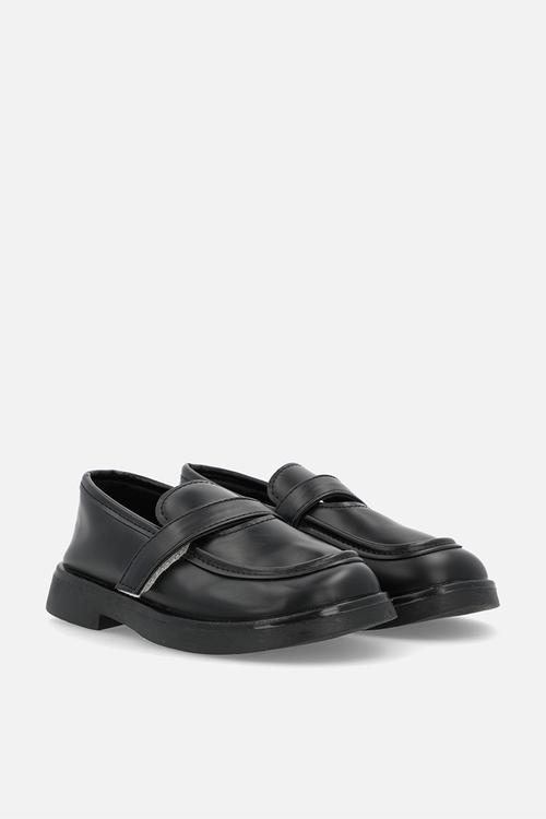 Single strap loafers - black