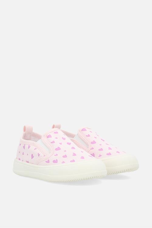 Printed slip-on sneakers - pink/heart aop