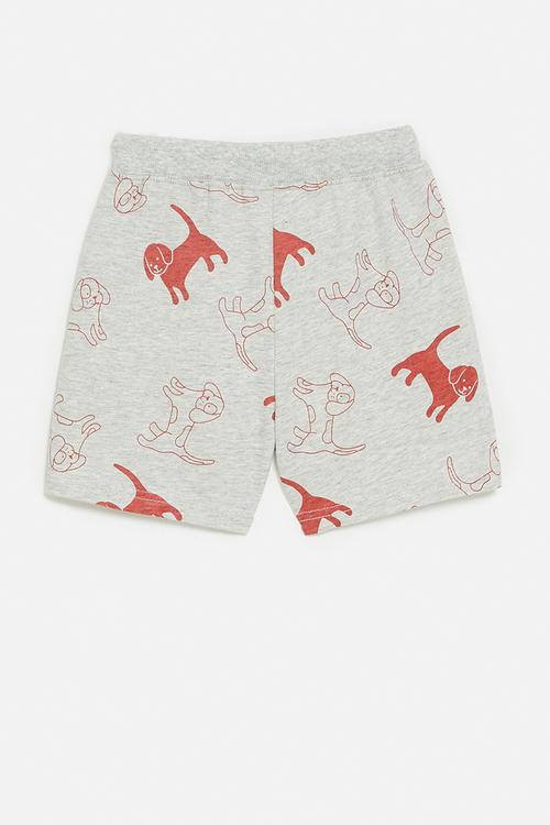 Dog all-over print shorts - grey