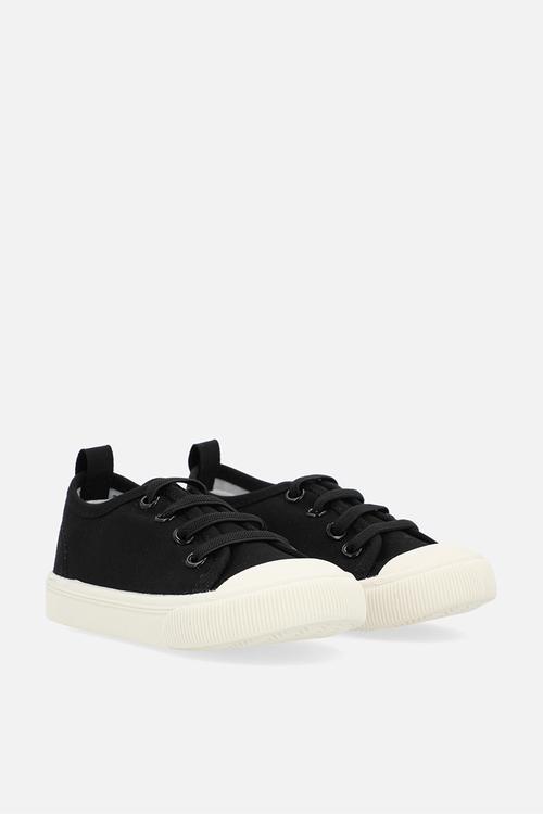 Platform lace up sneakers - black