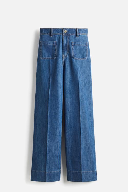 Wide high jeans - denim blue
